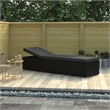 vidaXL Poly Rattan Sun Lounger with Cushion in Black