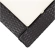 vidaXL Rattan Sun Lounger in Black and Cream White Cushions