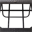 vidaXL Rattan Sun Lounger in Black and Cream White Cushions