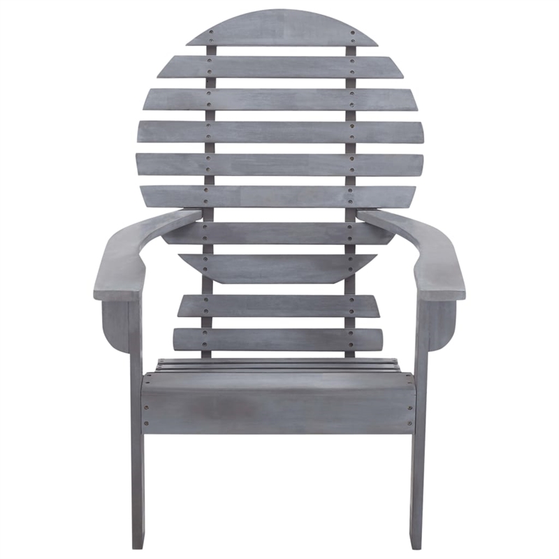 vidaXL Solid Acacia Wood Garden Chair in Gray