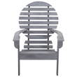 vidaXL Solid Acacia Wood Garden Chair in Gray