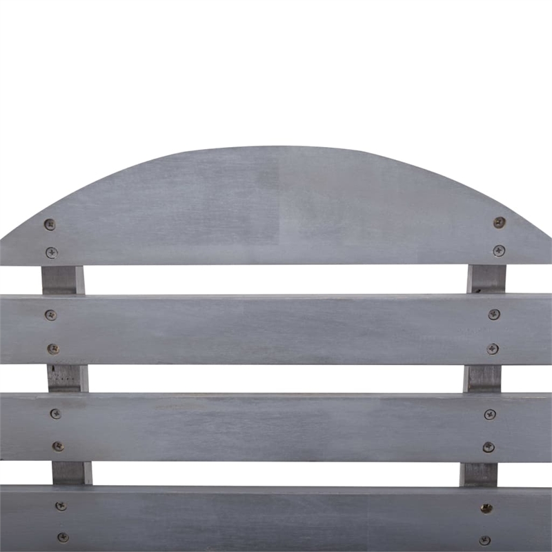 vidaXL Solid Acacia Wood Garden Chair in Gray