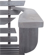 vidaXL Solid Acacia Wood Garden Chair in Gray