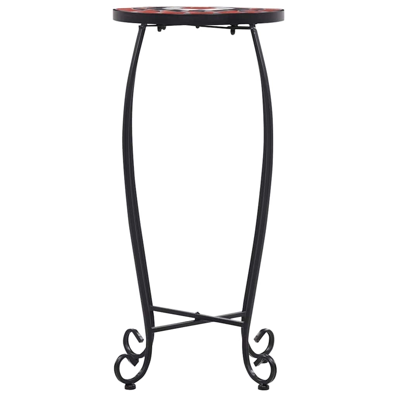 vidaXL Small Iron and ceramic Table in Terracotta and White (Set of 3)