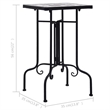 vidaXL Small Durable Mosaic Side Table in Black and White