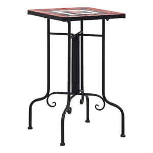 vidaXL Small Side Table in Terracotta and White