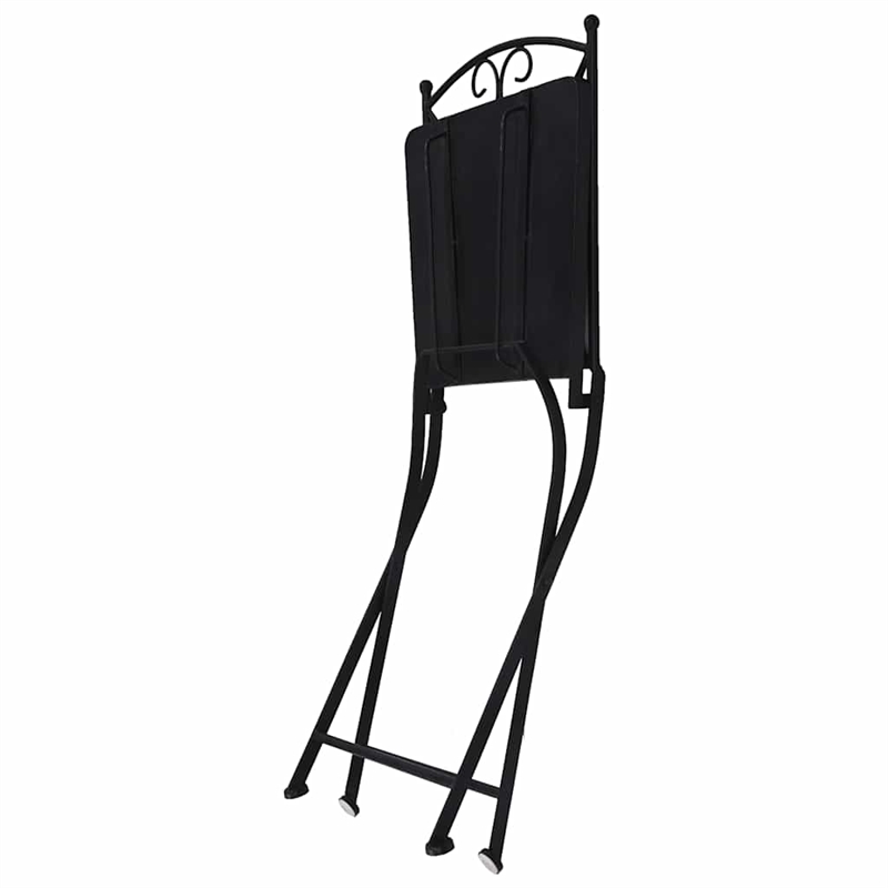 vidaXL Powder-Coated Iron Garden Chair in Orange and Gray (Set of 2)