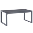 vidaXL Powder-Coated Aluminum and Glass Medium Coffee Table in Silver
