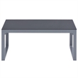 vidaXL Powder-Coated Aluminum and Glass Medium Coffee Table in Silver