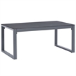 vidaXL Powder-Coated Aluminum and Glass Medium Coffee Table in Silver