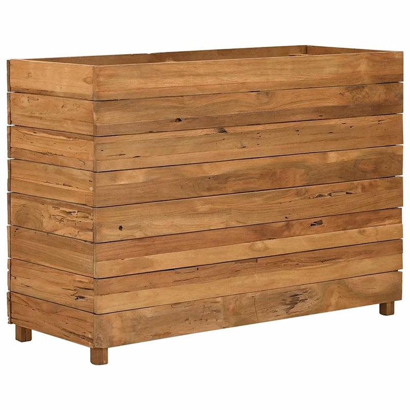 vidaXL Large Wood Raised Garden Bed in Natural/Brown