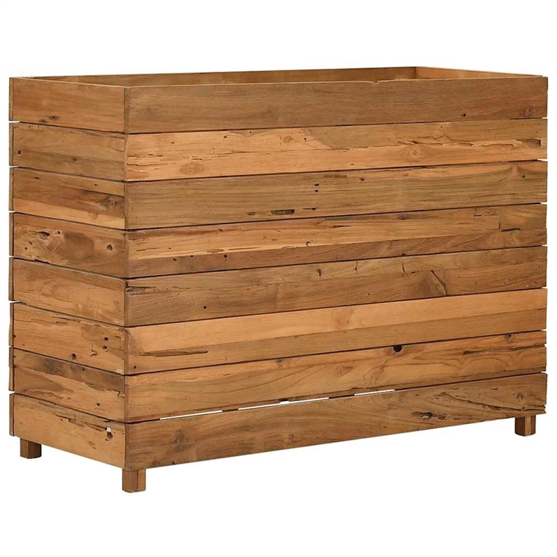 vidaXL Large Wood Raised Garden Bed in Natural/Brown
