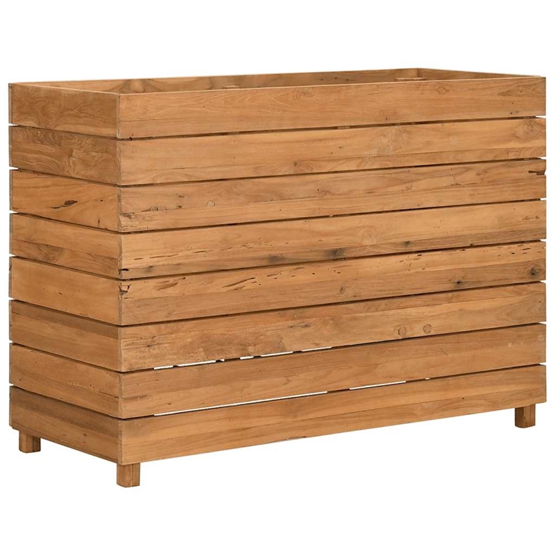vidaXL Large Wood Raised Garden Bed in Natural/Brown