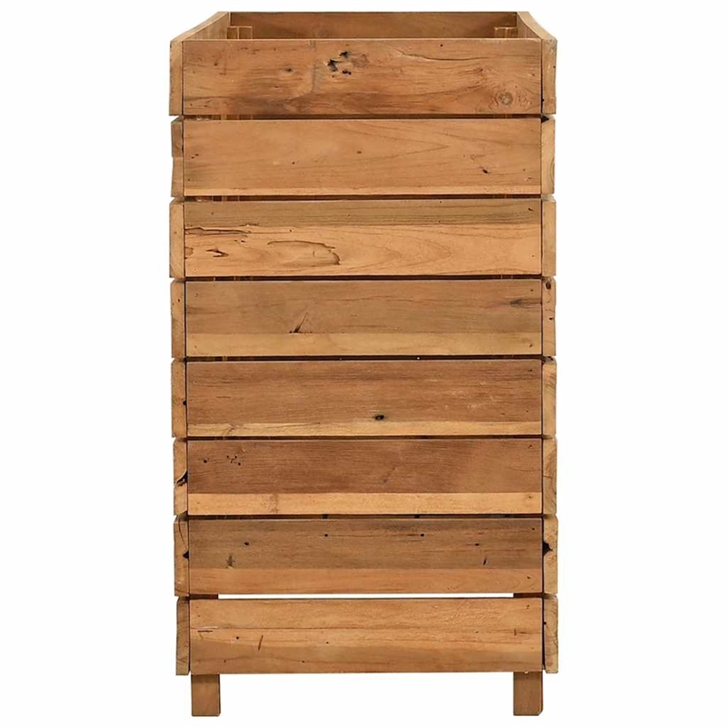 vidaXL Large Wood Raised Garden Bed in Natural/Brown