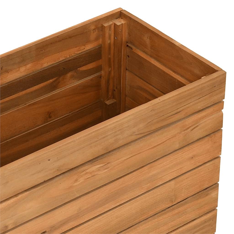 vidaXL Large Wood Raised Garden Bed in Natural/Brown
