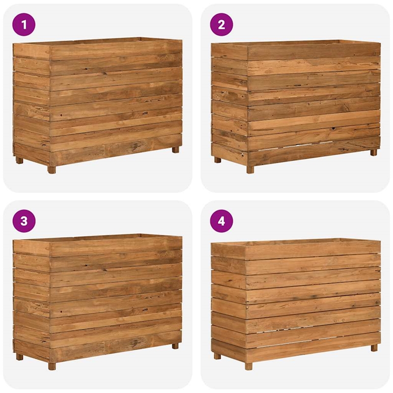 vidaXL Large Wood Raised Garden Bed in Natural/Brown