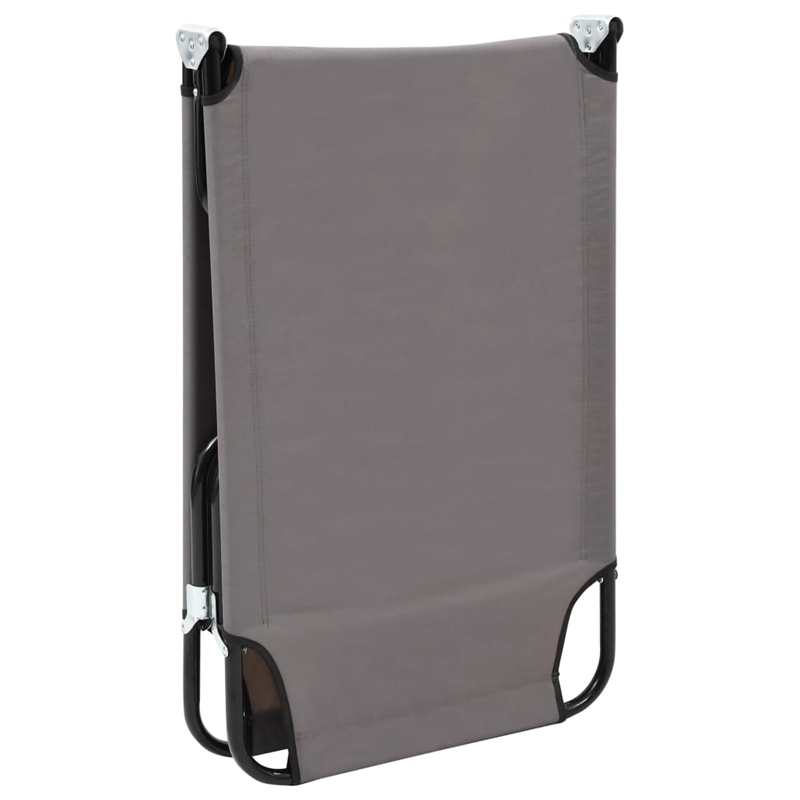 vidaXL Steel Sun Lounger in Gray