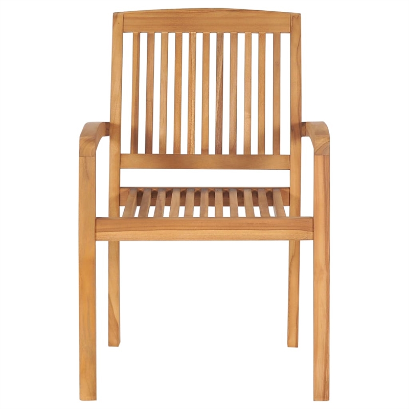 vidaXL Stacking Dining Chair in Brown(Set of 2)
