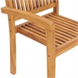 vidaXL Stacking Dining Chair in Brown(Set of 2)