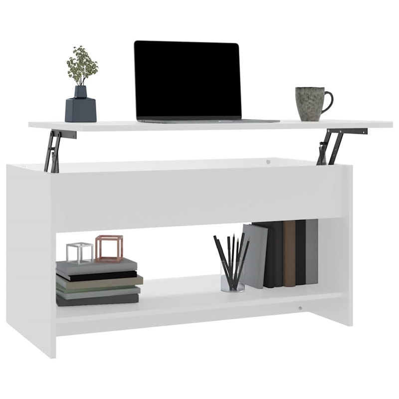 vidaXL Engineered Wood Medium Coffee Table in White