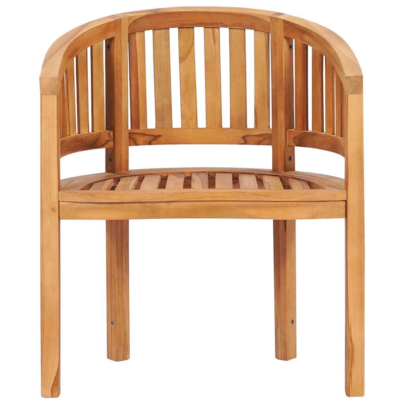 vidaXL Solid Teak Wood Medium Durable Garden Chair in Natural Teak