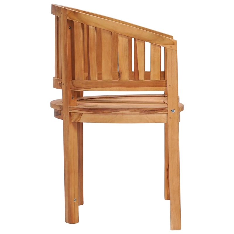 vidaXL Solid Teak Wood Medium Durable Garden Chair in Natural Teak