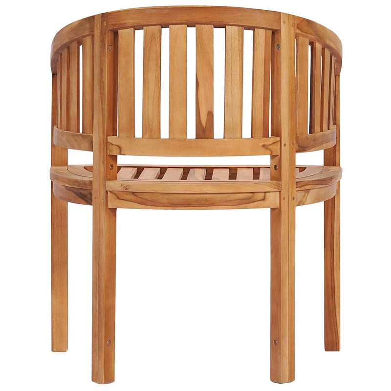 vidaXL Solid Teak Wood Medium Durable Garden Chair in Natural Teak