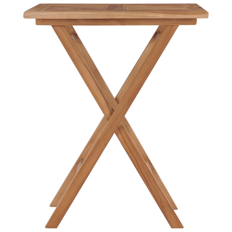 vidaXL Small Teak Wood Garden Table in Natural