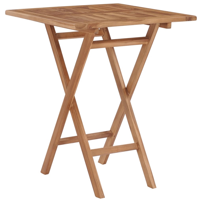 vidaXL Small Teak Wood Garden Table in Natural