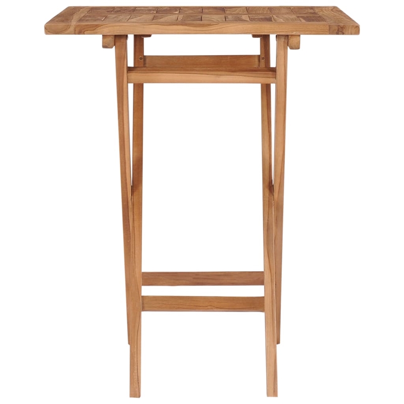 vidaXL Small Teak Wood Garden Table in Natural