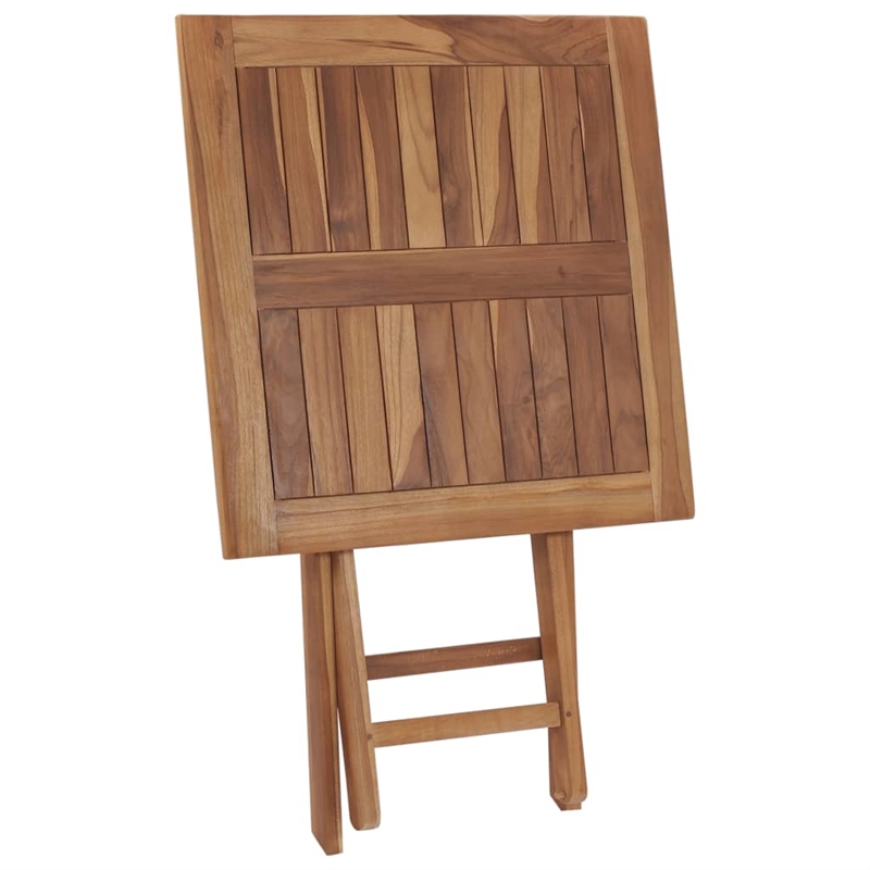 vidaXL Small Teak Wood Garden Table in Natural