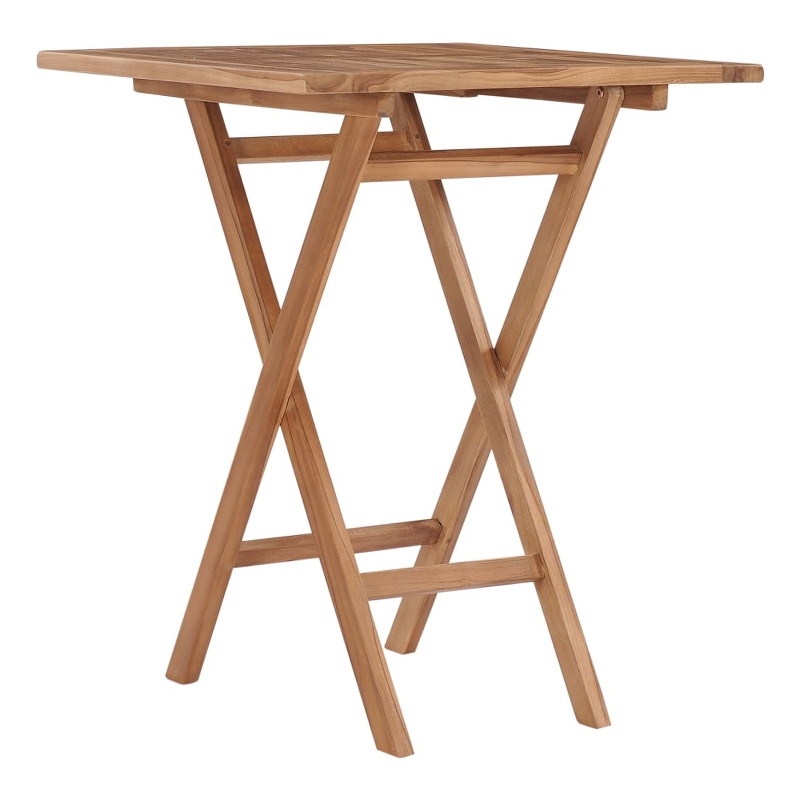 vidaXL Small Teak Wood Garden Table in Natural
