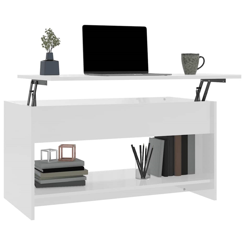 vidaXL Engineered Wood Medium Coffee Table in White