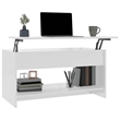 vidaXL Engineered Wood Medium Coffee Table in White