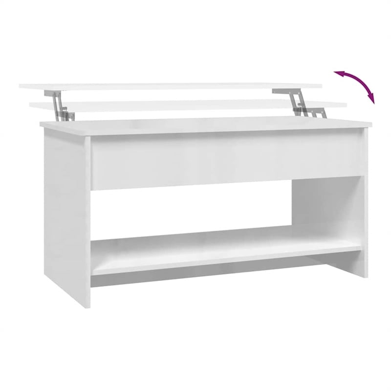 vidaXL Engineered Wood Medium Coffee Table in White
