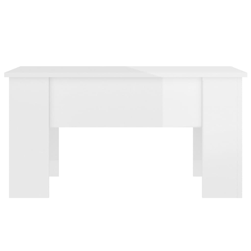 vidaXL Engineered wood Medium Coffee Table in High Gloss White