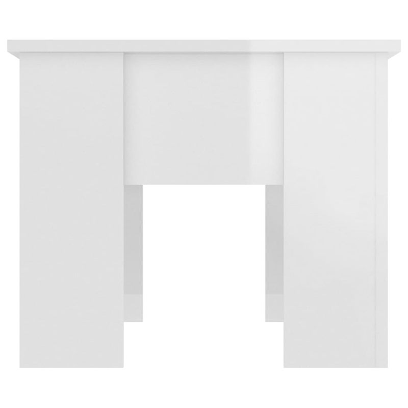 vidaXL Engineered wood Medium Coffee Table in High Gloss White