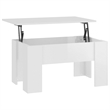 vidaXL Engineered wood Medium Coffee Table in High Gloss White