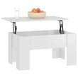 vidaXL Engineered wood Medium Coffee Table in High Gloss White