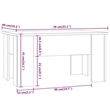 vidaXL Engineered wood Medium Coffee Table in High Gloss White