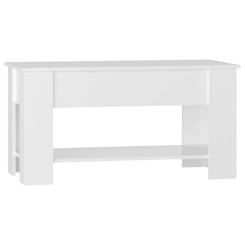 vidaXL Engineered wood Medium Coffee Table in High Gloss White