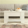 vidaXL Engineered wood Medium Convertible Coffee Table in High Gloss White