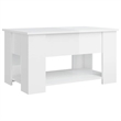 vidaXL Engineered wood Medium Convertible Coffee Table in High Gloss White