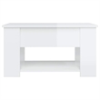 vidaXL Engineered wood Medium Convertible Coffee Table in High Gloss White