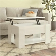 vidaXL Engineered wood Medium Convertible Coffee Table in High Gloss White