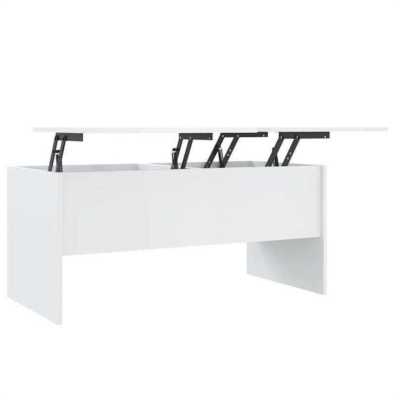vidaXL Engineered wood Medium Coffee Table in High Gloss White