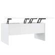 vidaXL Engineered wood Medium Coffee Table in High Gloss White