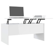 vidaXL Engineered wood Medium Coffee Table in High Gloss White
