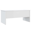 vidaXL Engineered wood Medium Coffee Table in High Gloss White