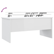 vidaXL Engineered wood Medium Coffee Table in High Gloss White